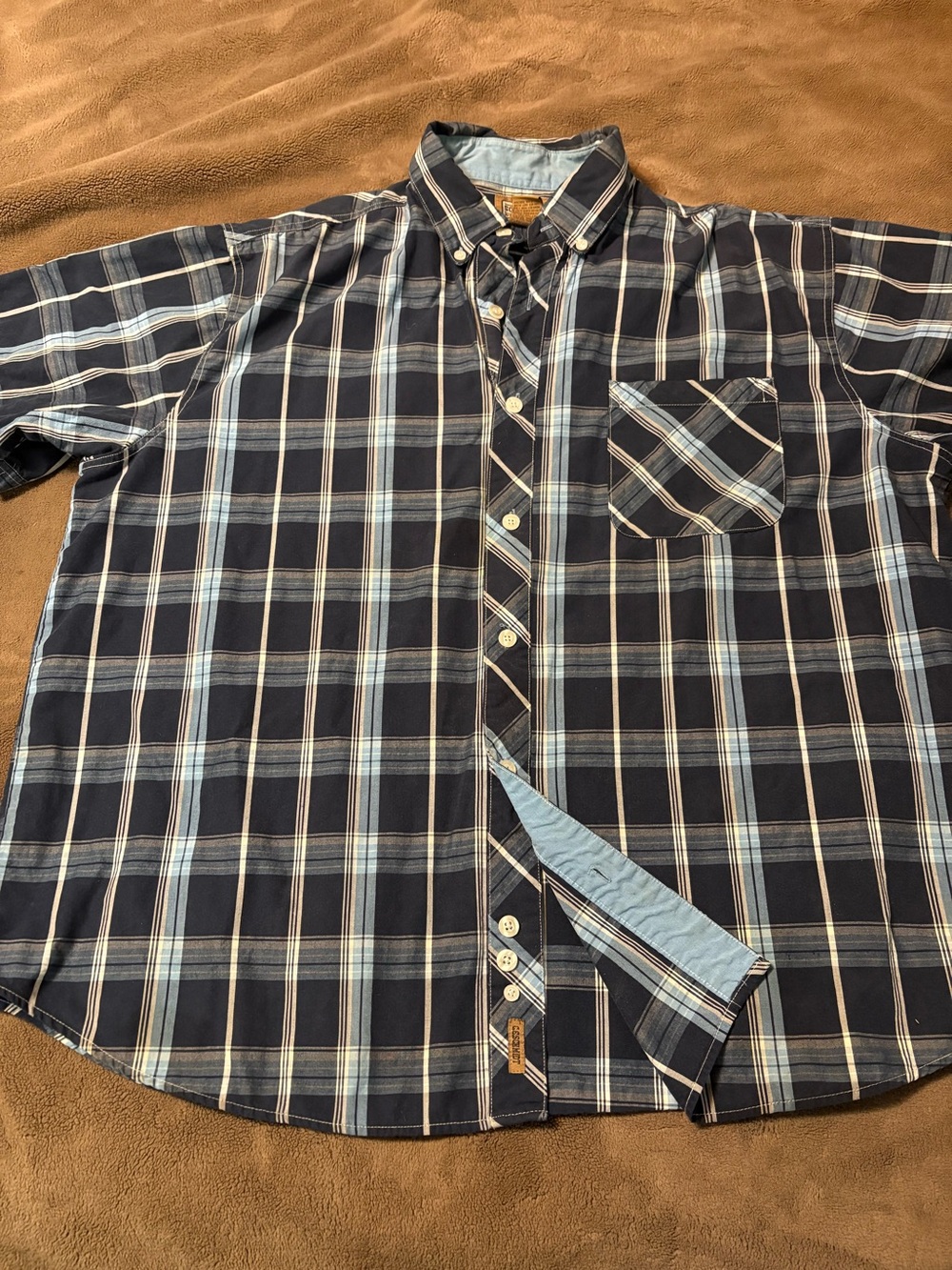 Schmidt Workwear Black/Blue Short Sleeve Shirt Men’s 2X
